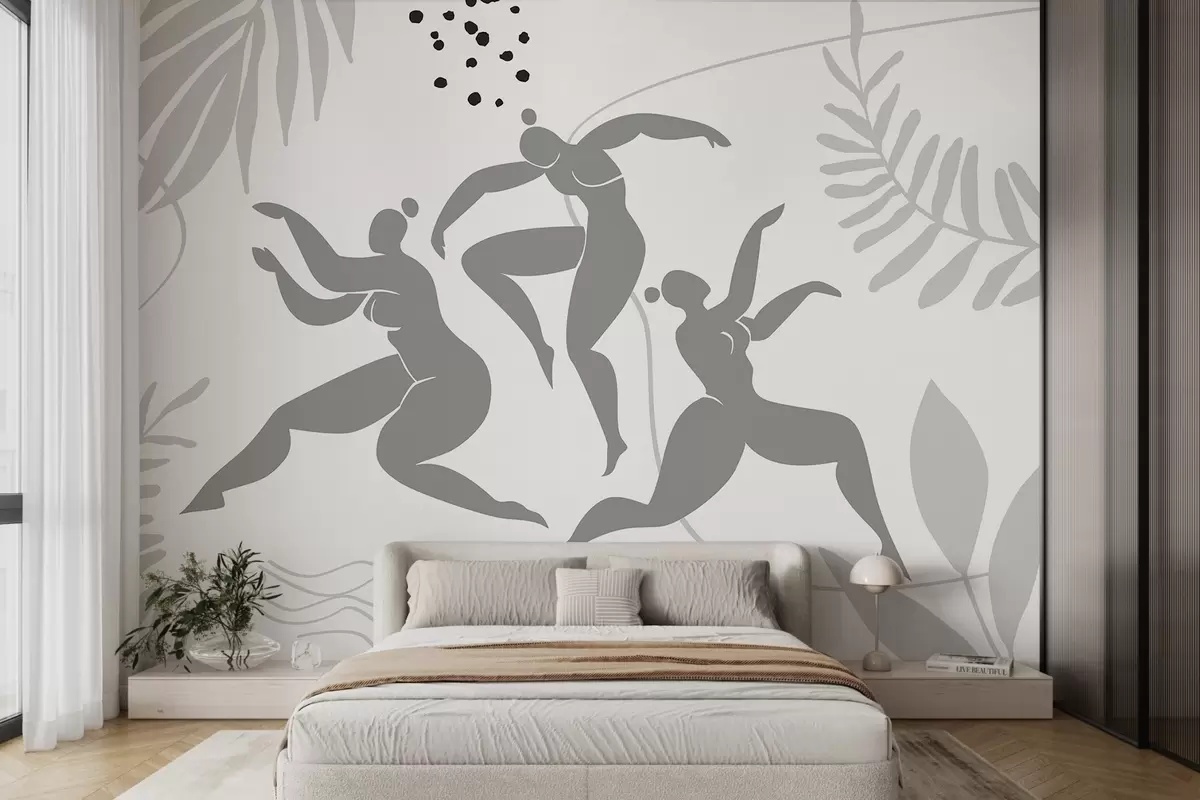 Fototapete Abstrakte Silhouetten von Frauen w04725v1