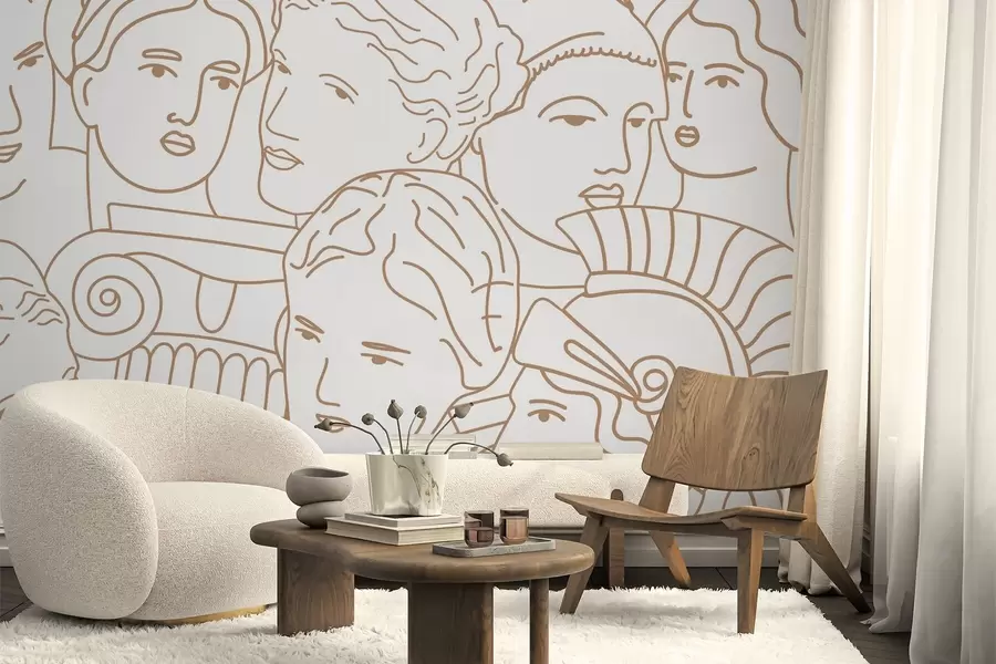 Fototapete Antike Gesichter w04728v1