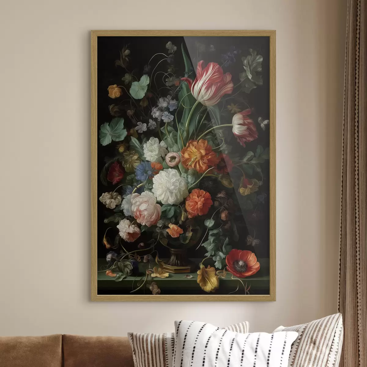 Poster Blumenarrangement im Stil alter Stillleben f46145