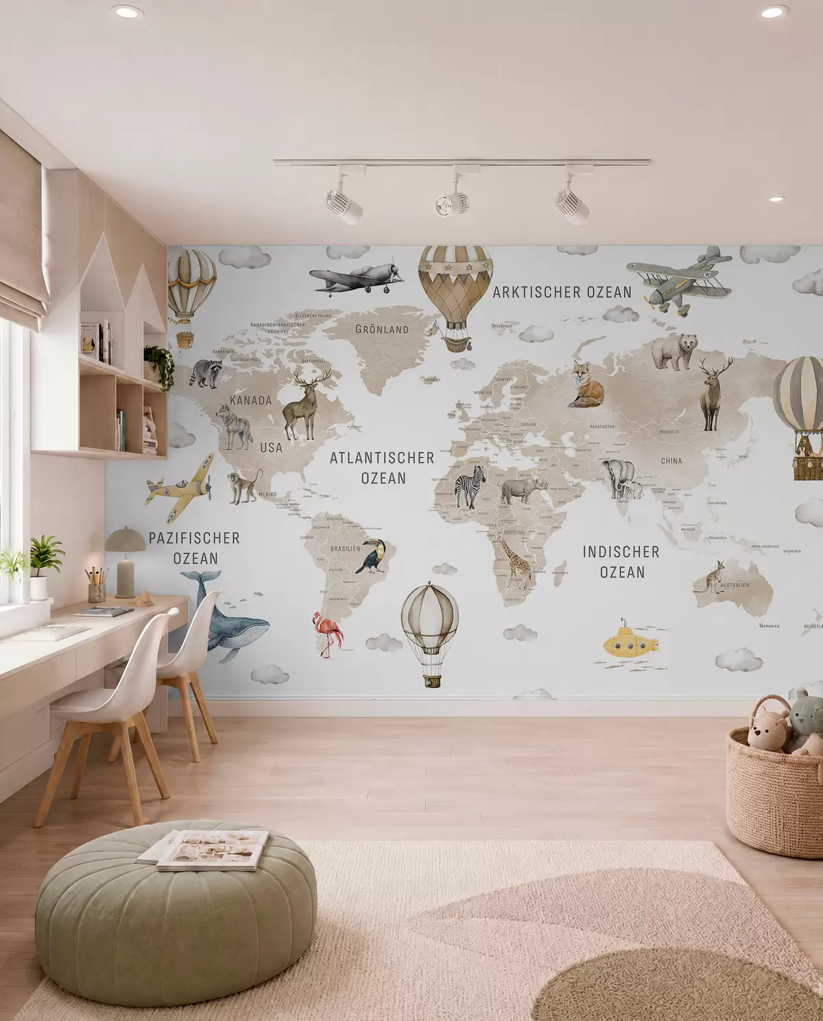 Fototapete Beiger Atlas auf Deutsch c00001dev2
