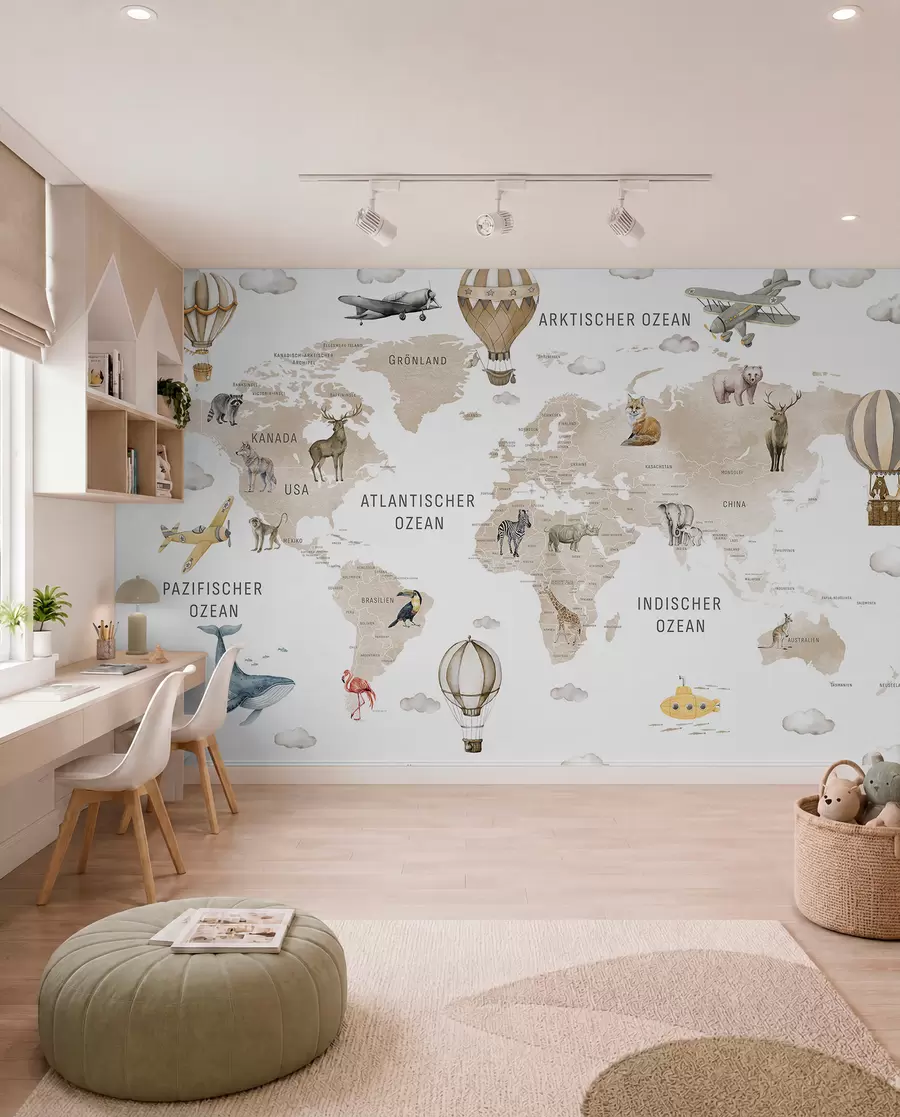 Fototapete Beiger Atlas auf Deutsch c00001dev2