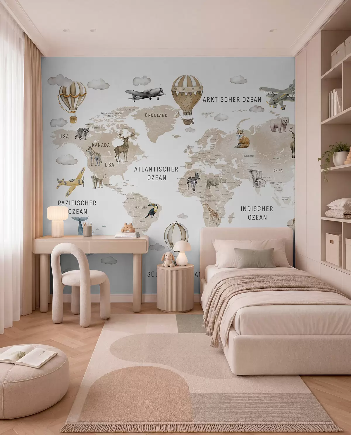 Fototapete Beiger Atlas auf Deutsch c00001dev2