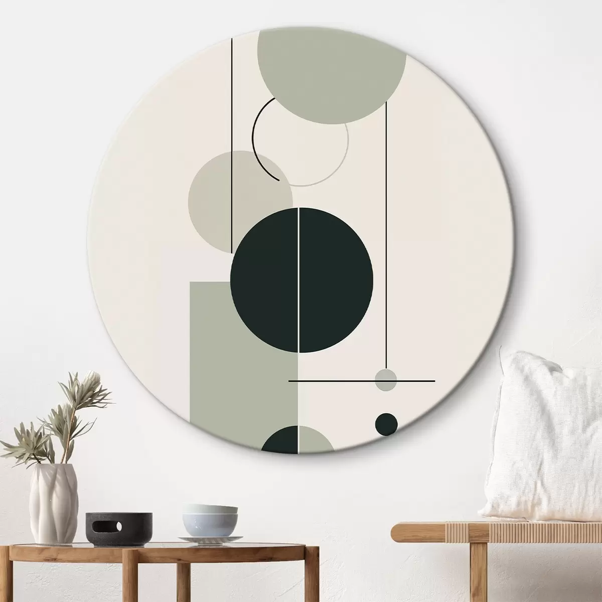 Runde Wandbilder Geometrische minimalistische Abstraktion r46352