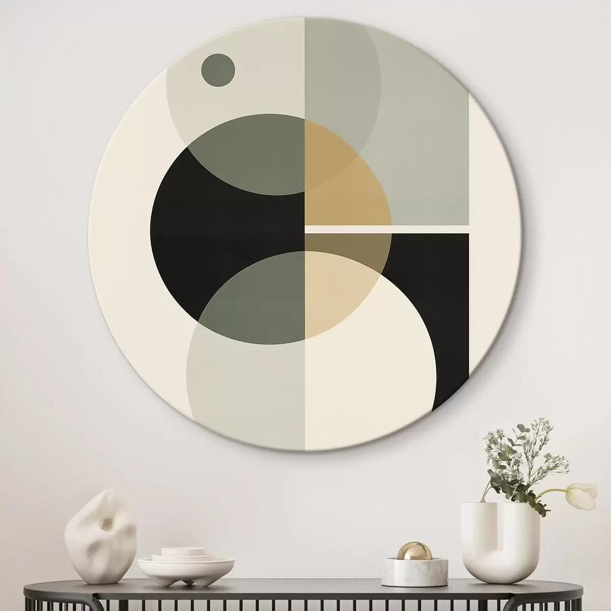 Runde Wandbilder Geometrische Abstraktion r46353