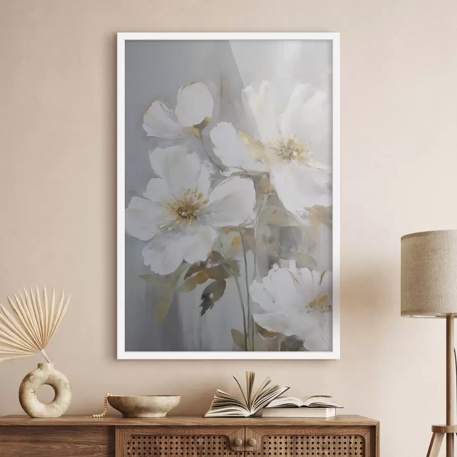 Fototapete Abstrakte Blumenimitation einer Malerei f46346