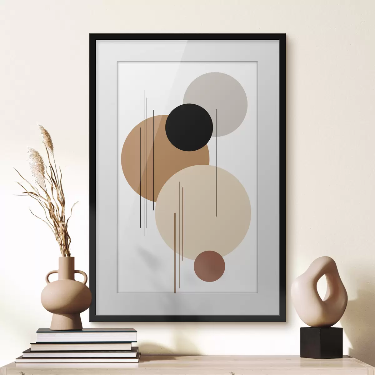 Poster Abstrakte geometrische Komposition f46351