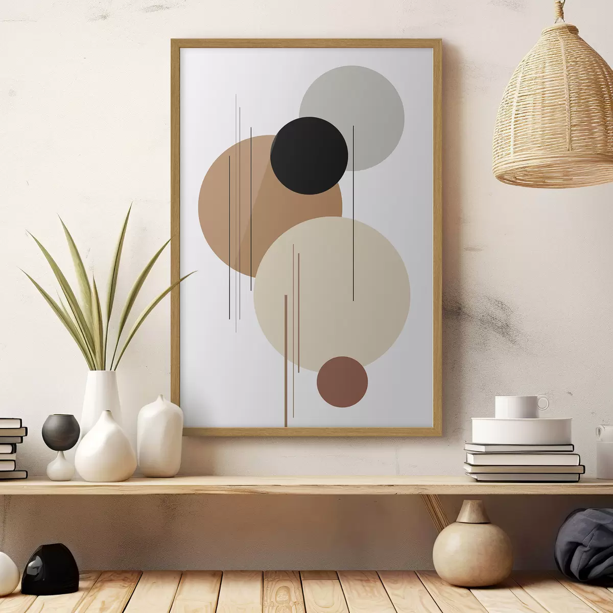Poster Abstrakte geometrische Komposition f46351