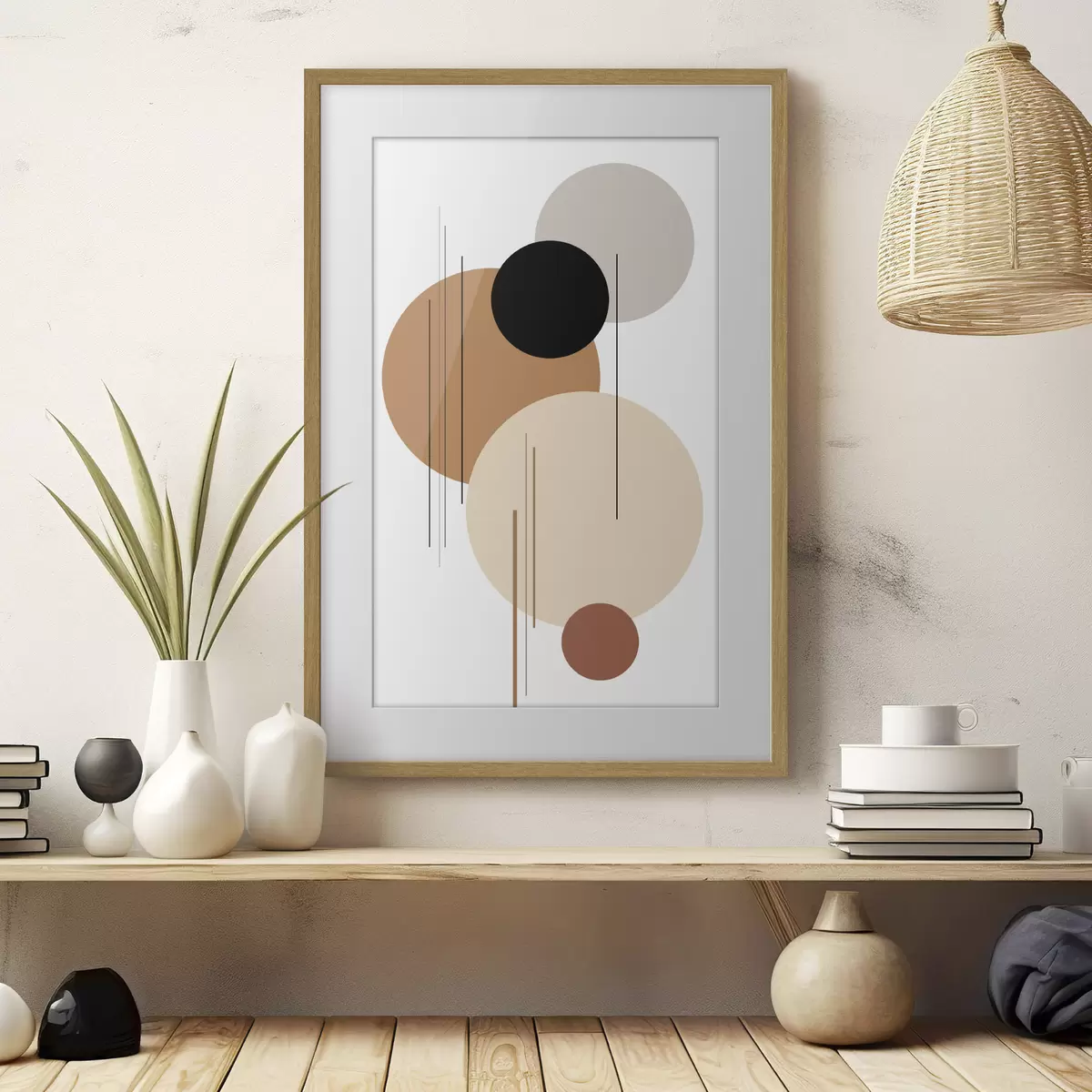 Poster Abstrakte geometrische Komposition f46351