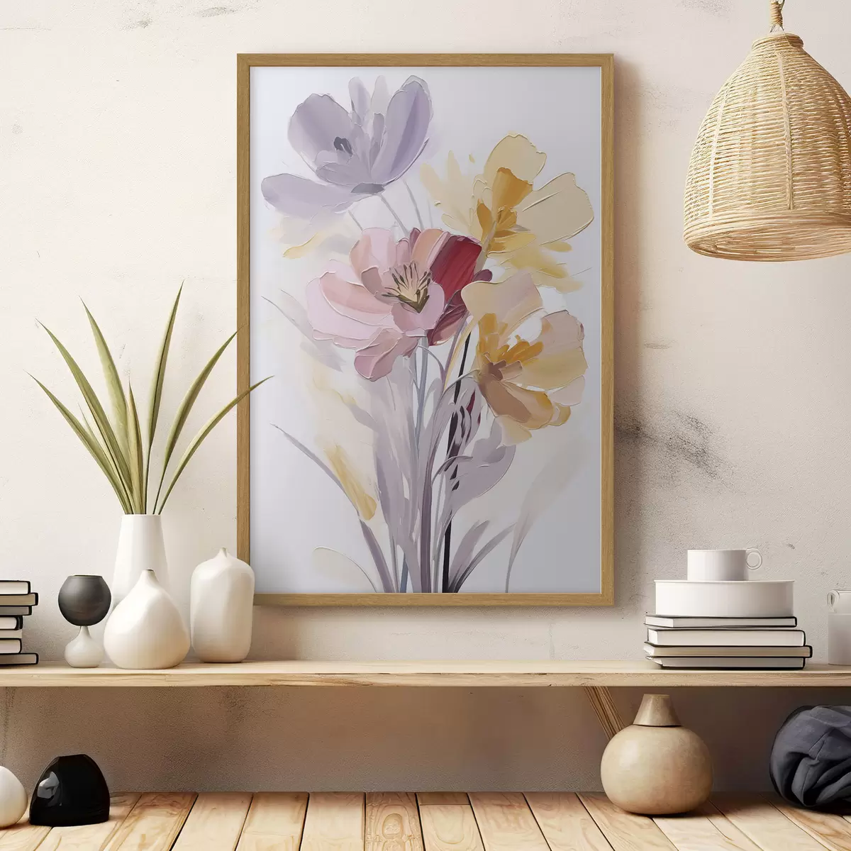 Poster Abstrakter Blumenstrauß f46355