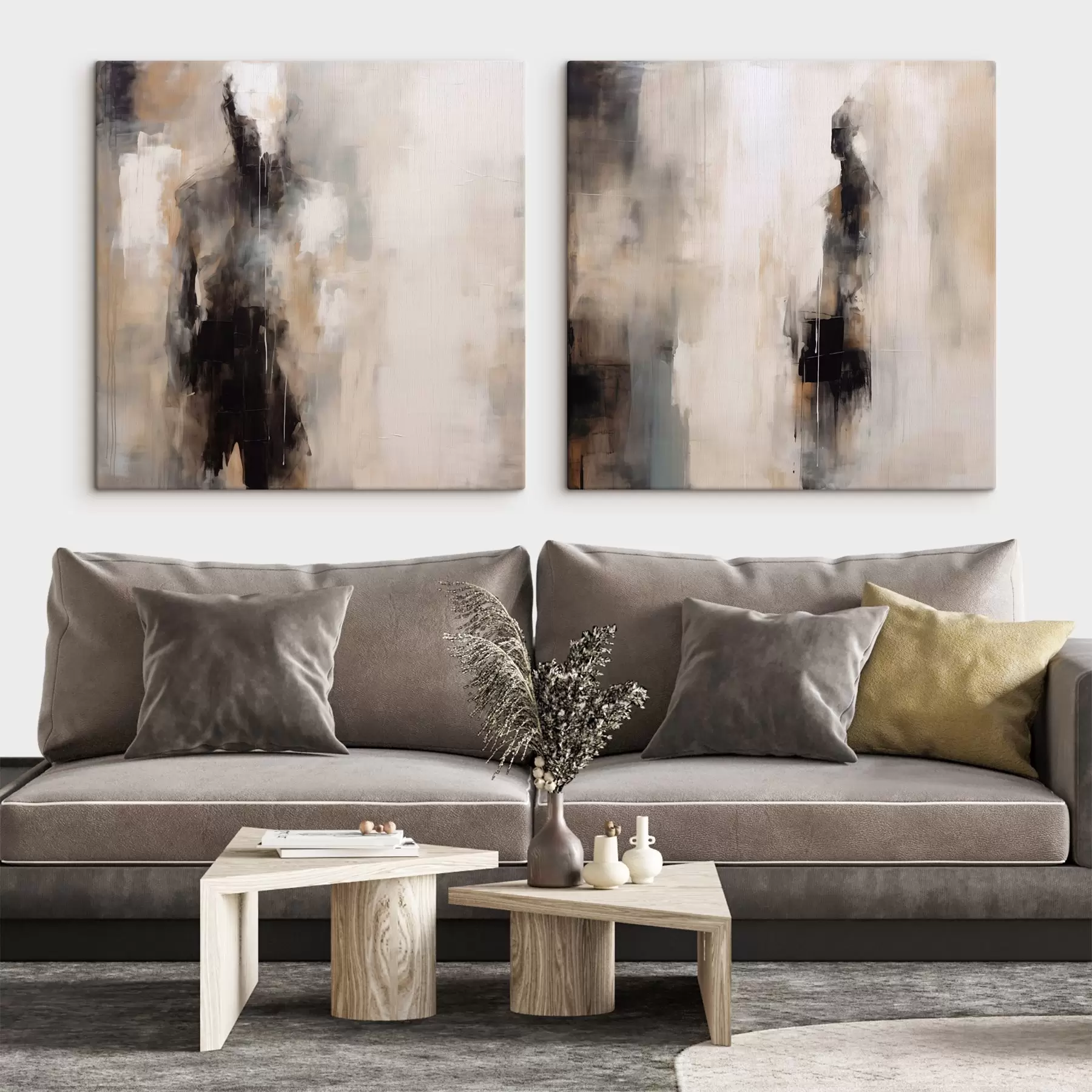 Fototapete Abstrakte menschliche Figuren im Schatten m00860