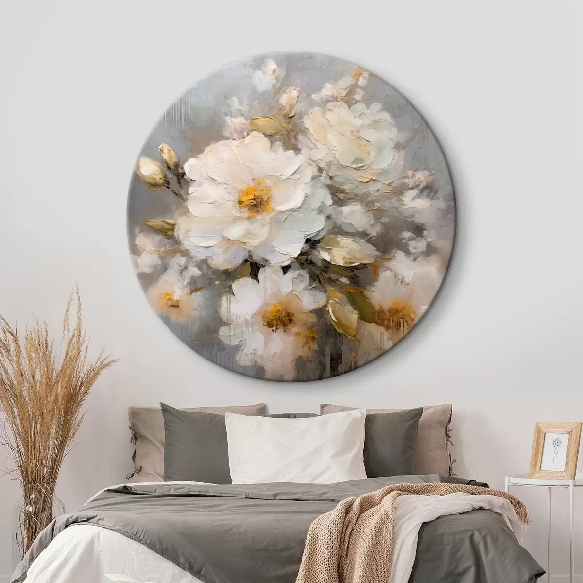 Runde Wandbilder Abstrakte Blumen r46265