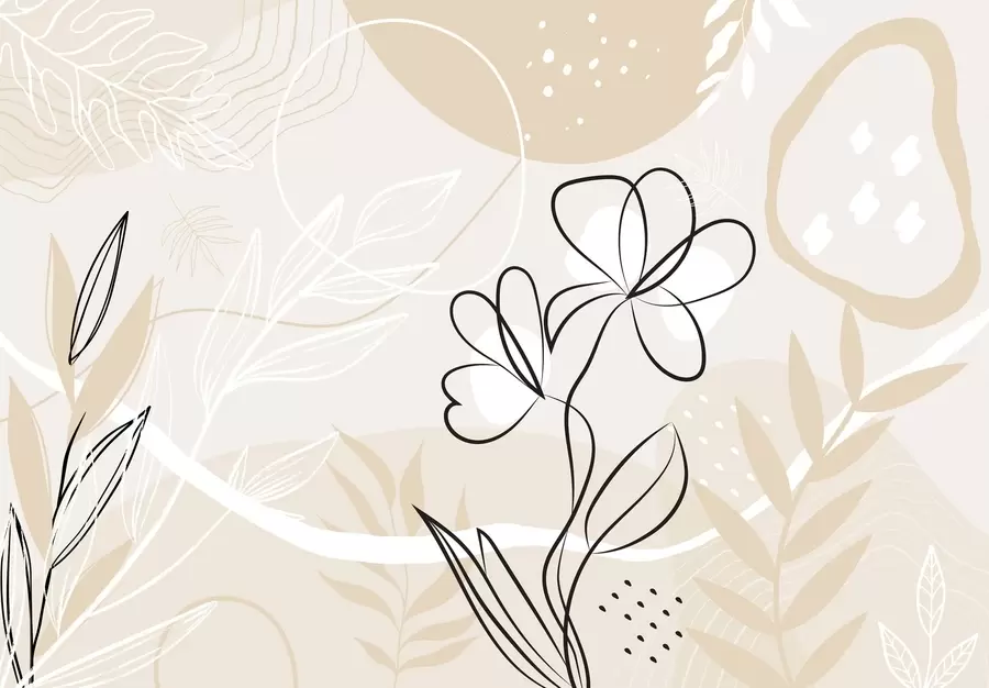 Fototapete Abstrakt mit Pflanzen w04760