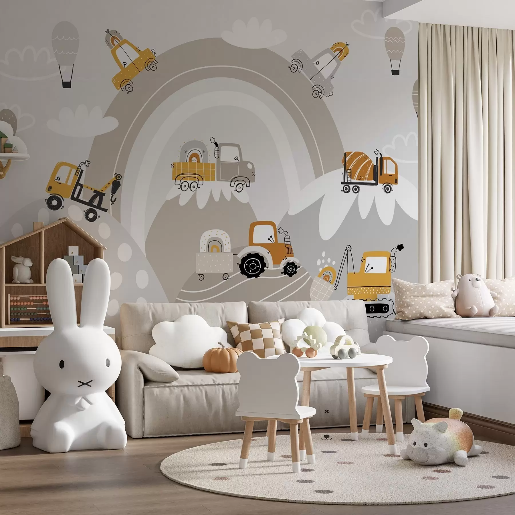 Fototapete Kinderautos, Traktoren w04765