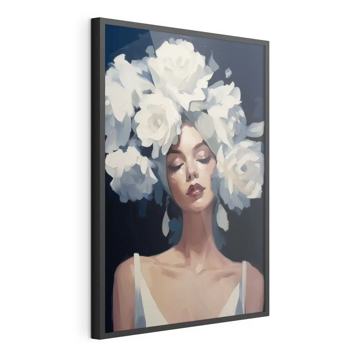Poster Mädchen in Blumen f46419