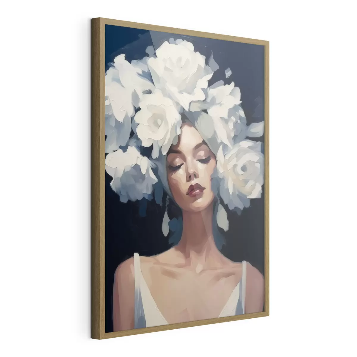 Poster Mädchen in Blumen f46419