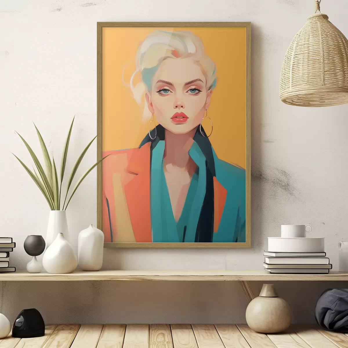 Poster Mädchen in einer Jacke f46422