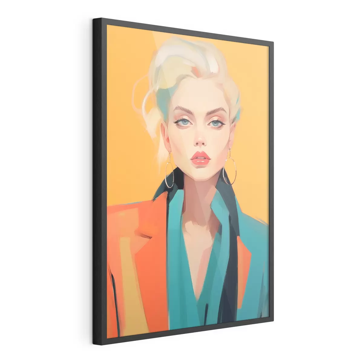 Poster Mädchen in einer Jacke f46422