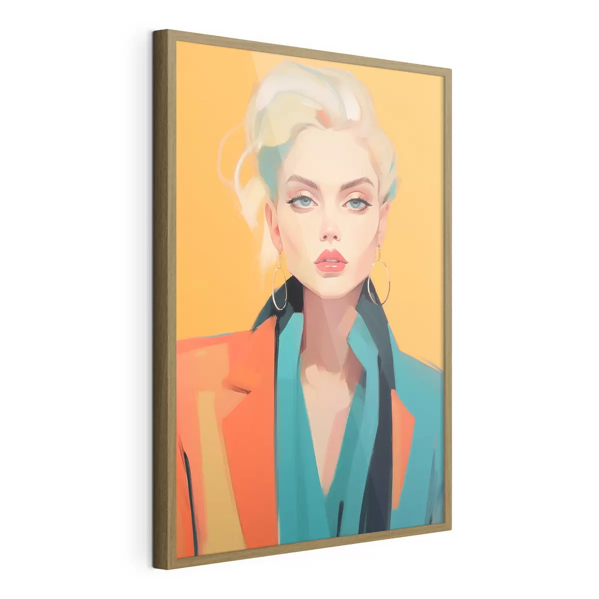 Poster Mädchen in einer Jacke f46422