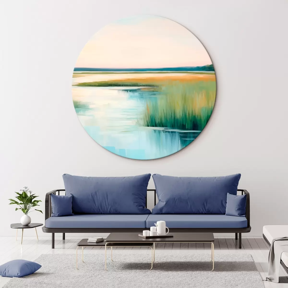 Runde Wandbilder Sommerlandschaft r46409