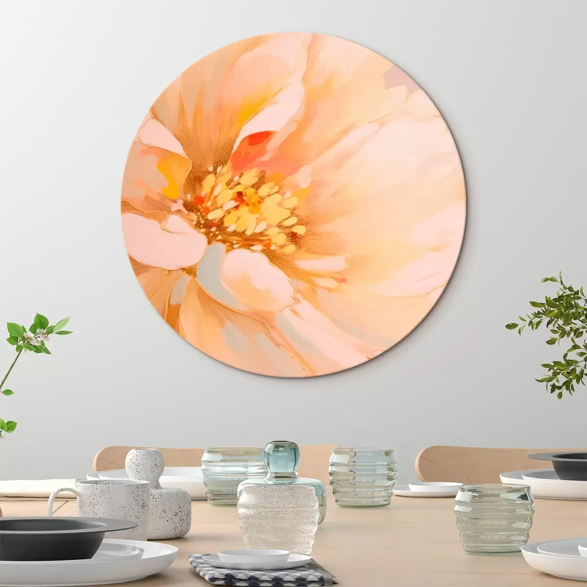 Runde Wandbilder Blume r46424