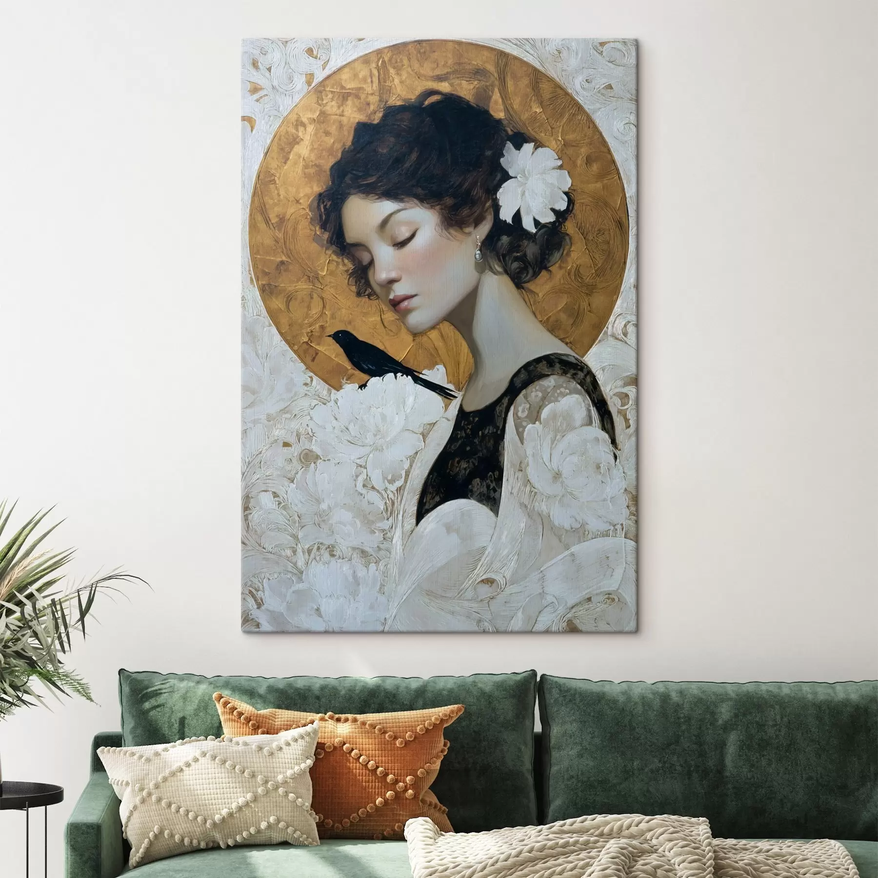 Fototapete Mädchen und Kreis s46364