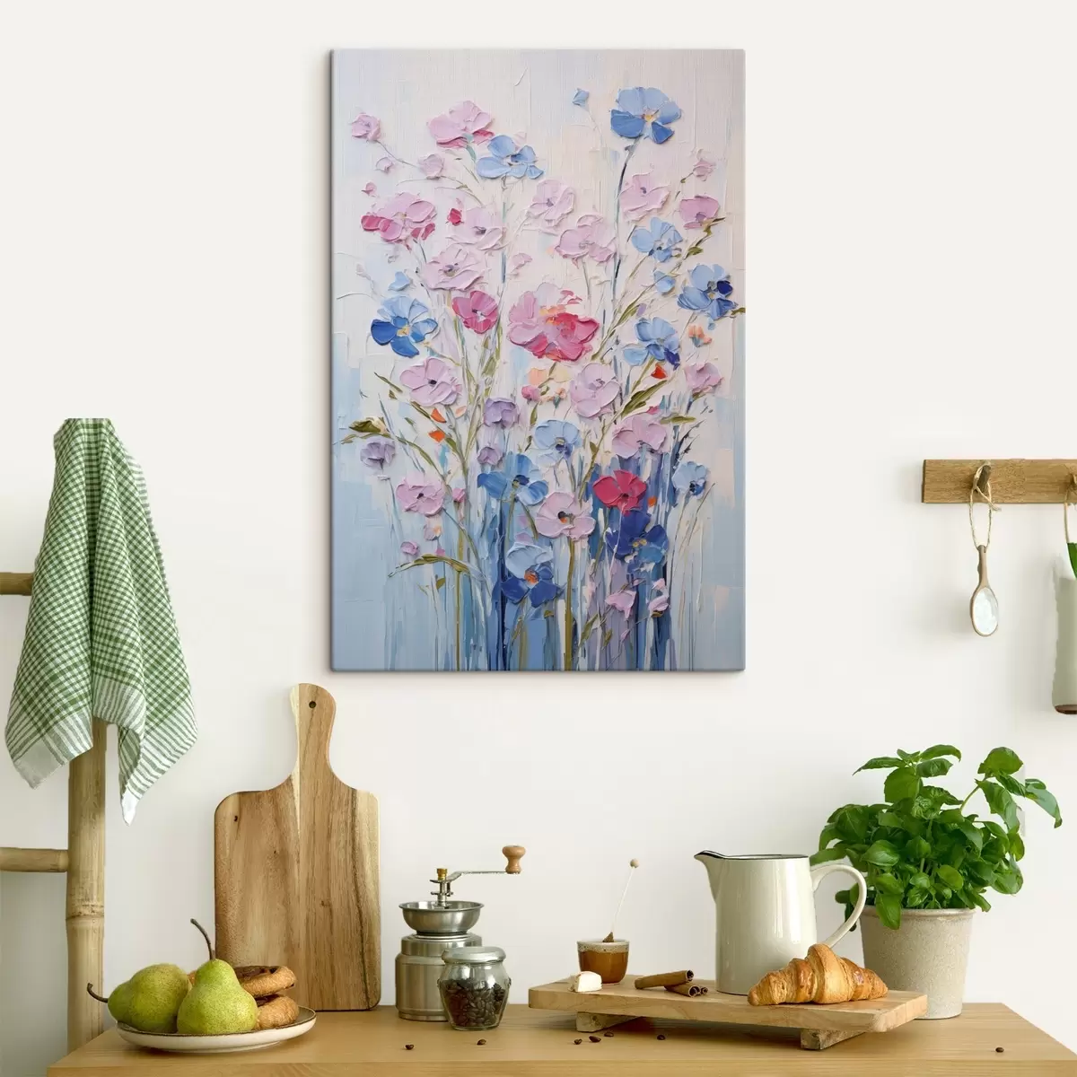 Fototapete Gemalte Blumen s46395