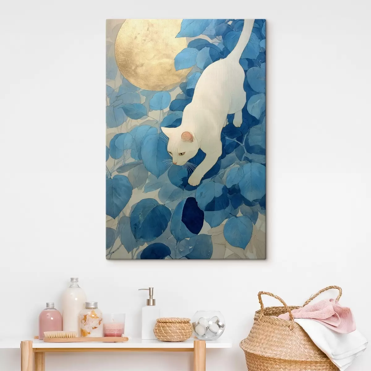 Fototapete Weiße Katze s46425