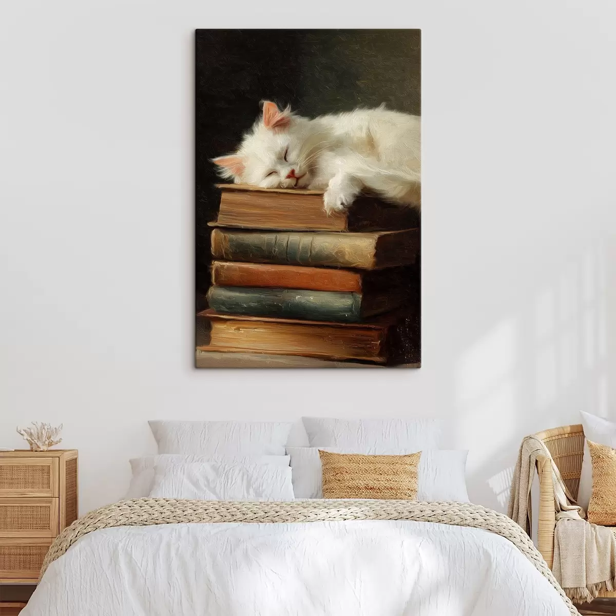 Fototapete Katze auf Büchern s46429