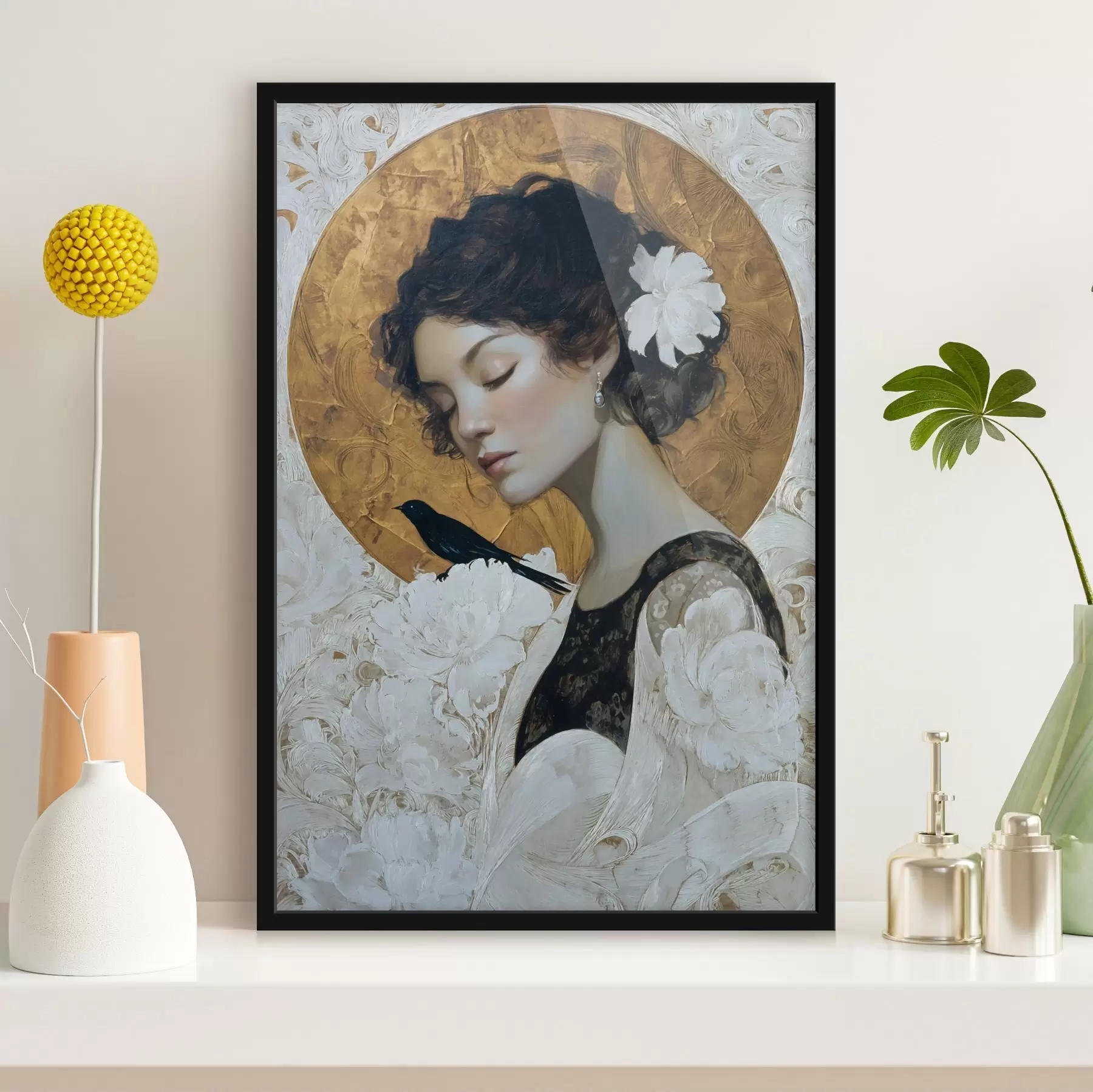 Fototapete Mädchen und Kreis f46364