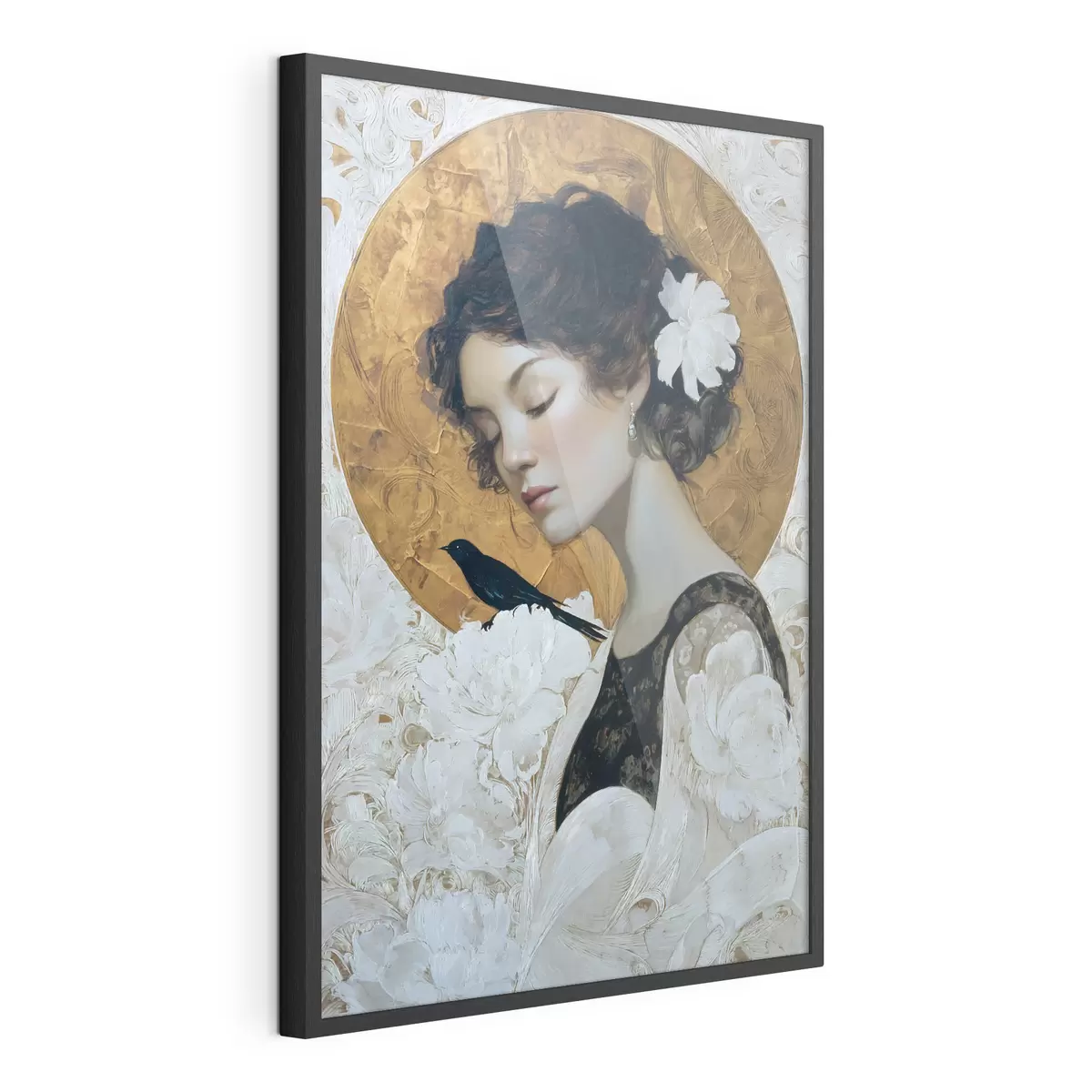 Poster Mädchen und Kreis f46364