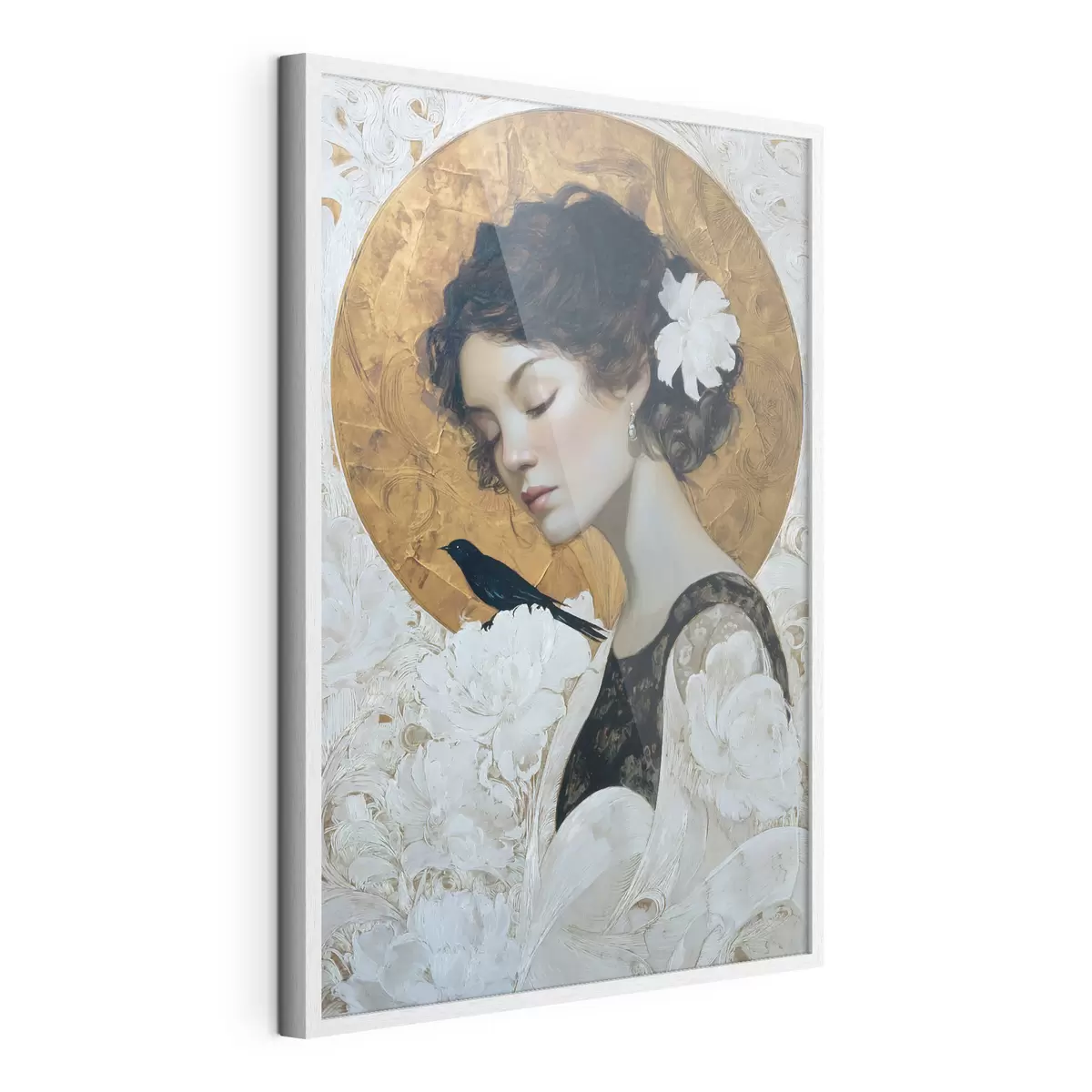 Poster Mädchen und Kreis f46364