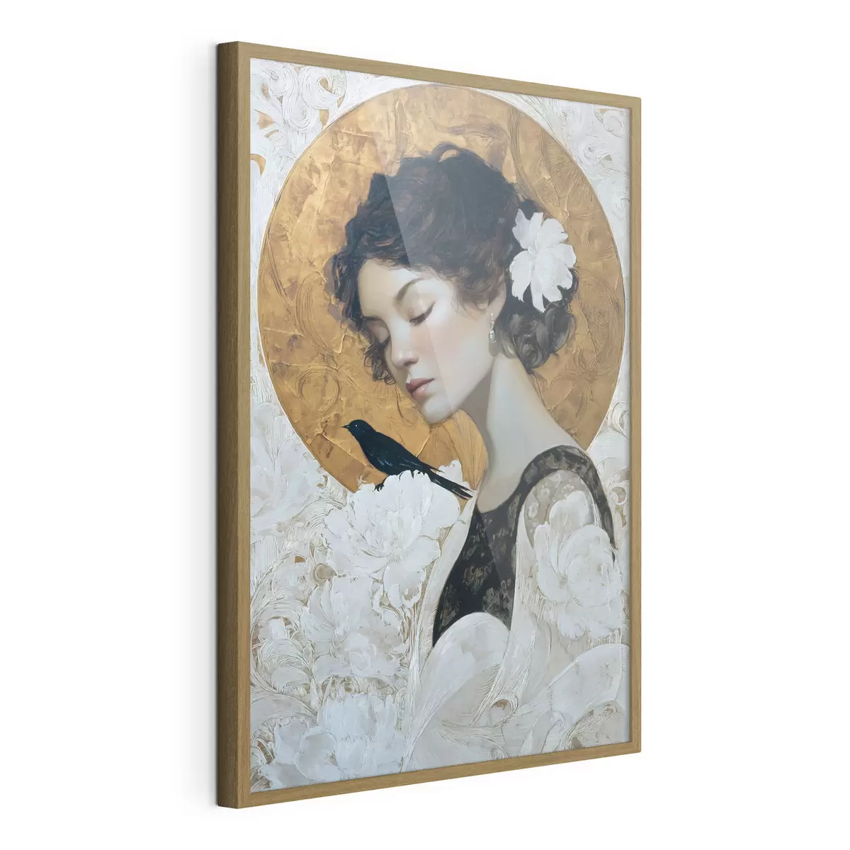 Poster Mädchen und Kreis f46364