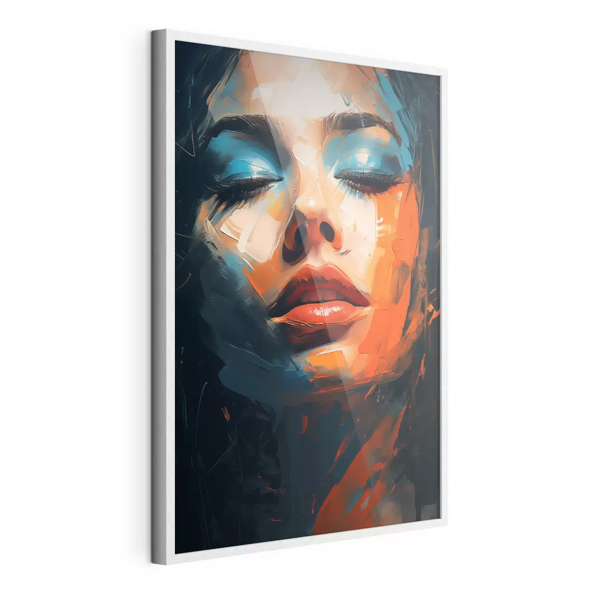 Poster Mädchen mit Farbe im Gesicht f46377