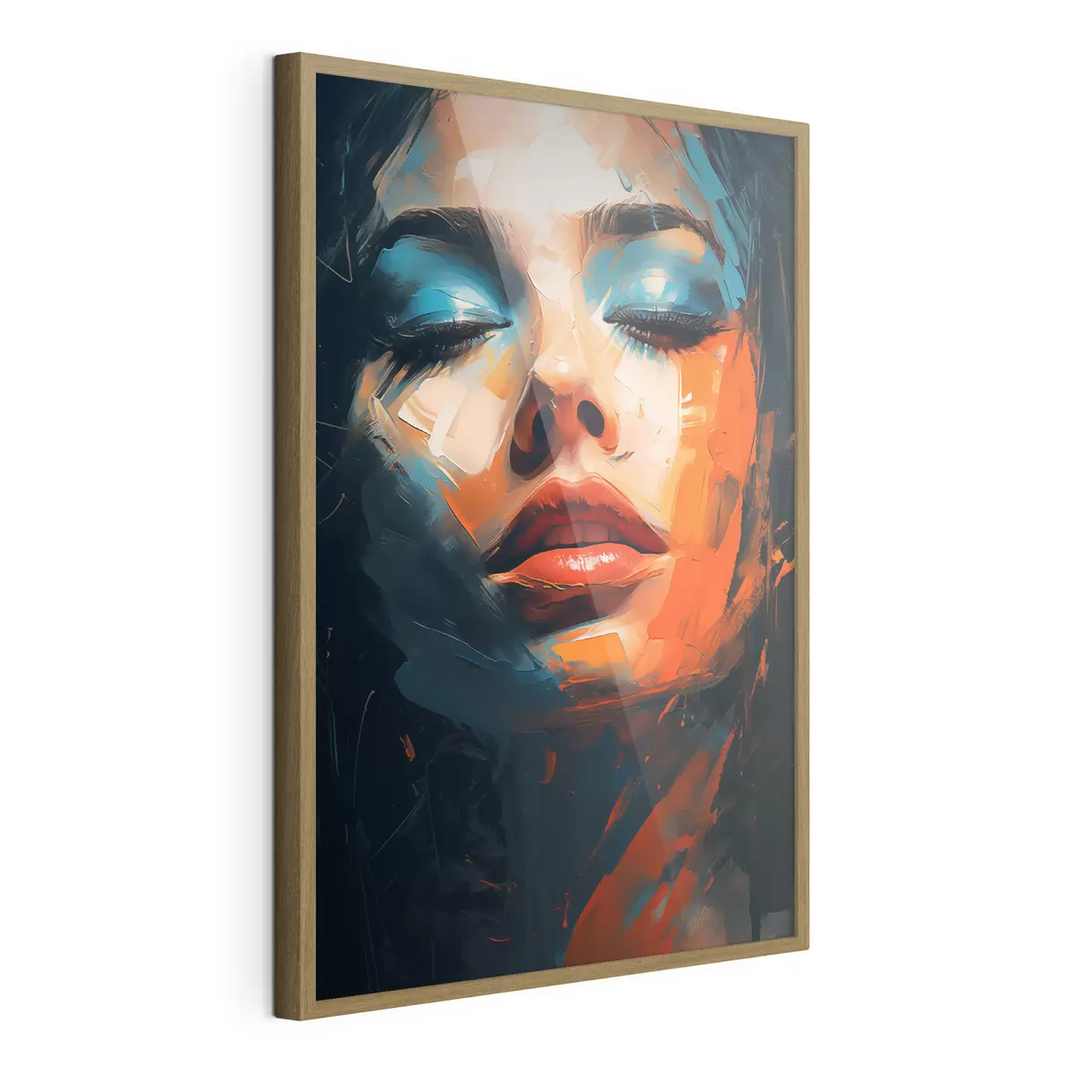 Poster Mädchen mit Farbe im Gesicht f46377