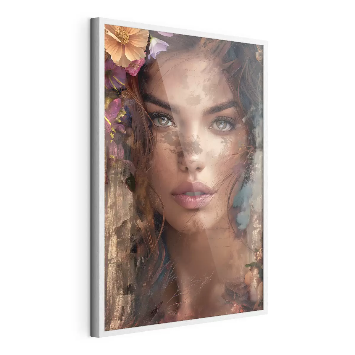 Poster Mädchen mit Farbe im Gesicht f46379