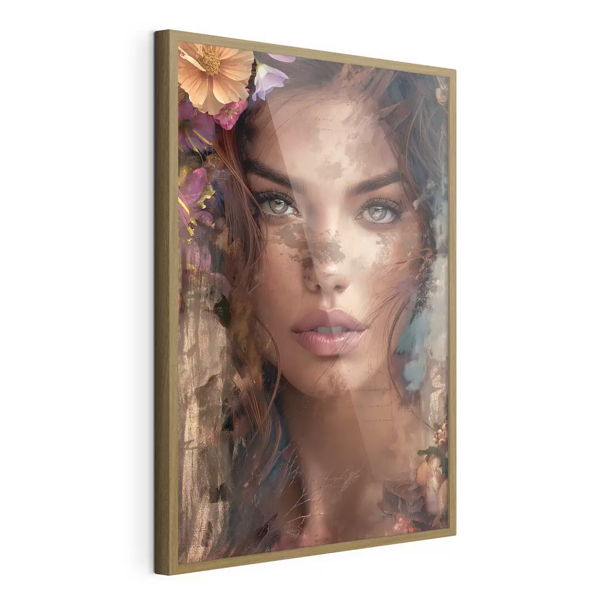 Poster Mädchen mit Farbe im Gesicht f46379