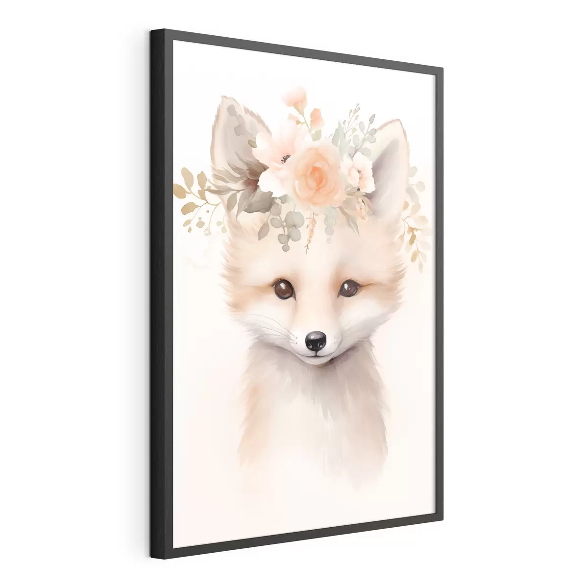 Poster Fuchs mit Blumen f46381