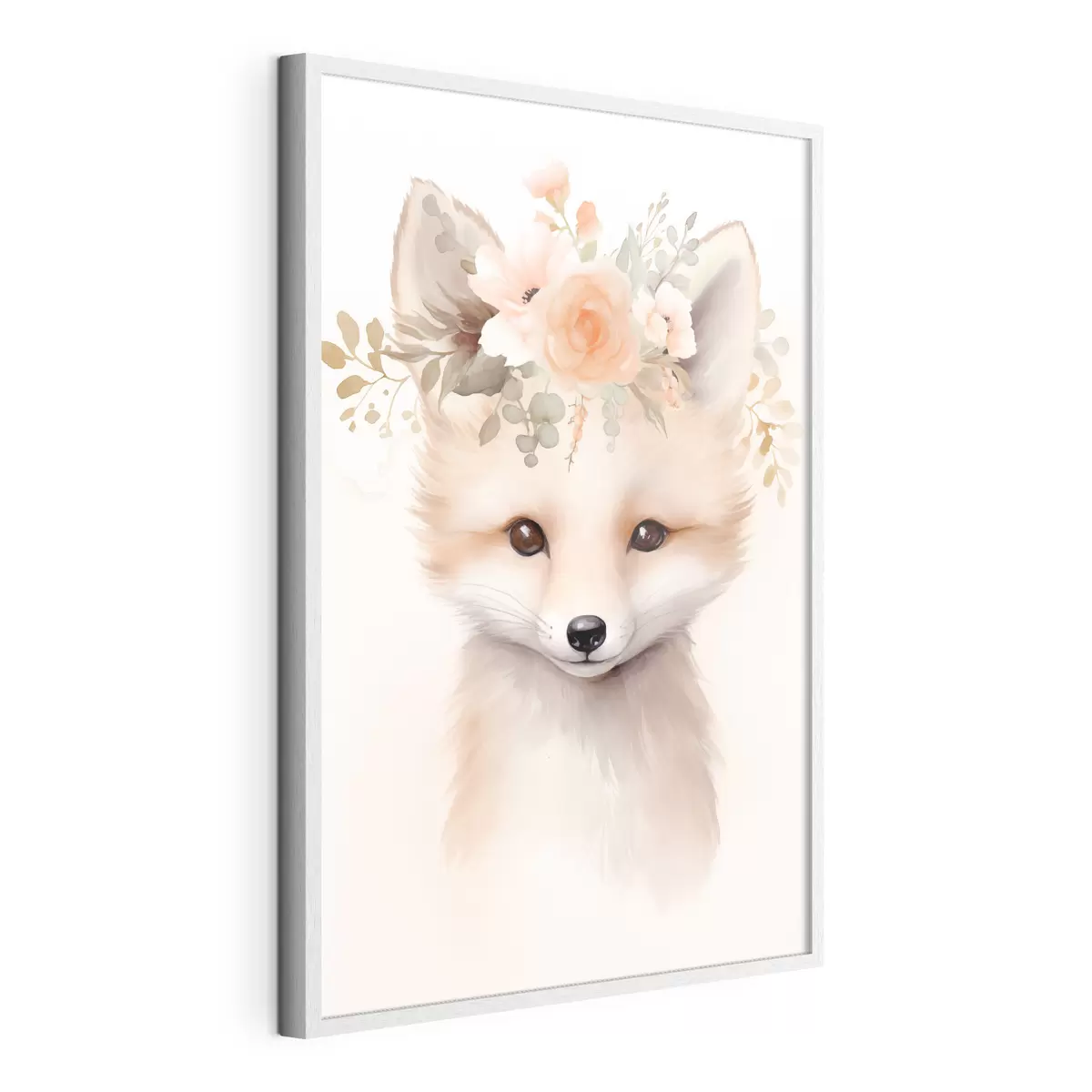 Poster Fuchs mit Blumen f46381