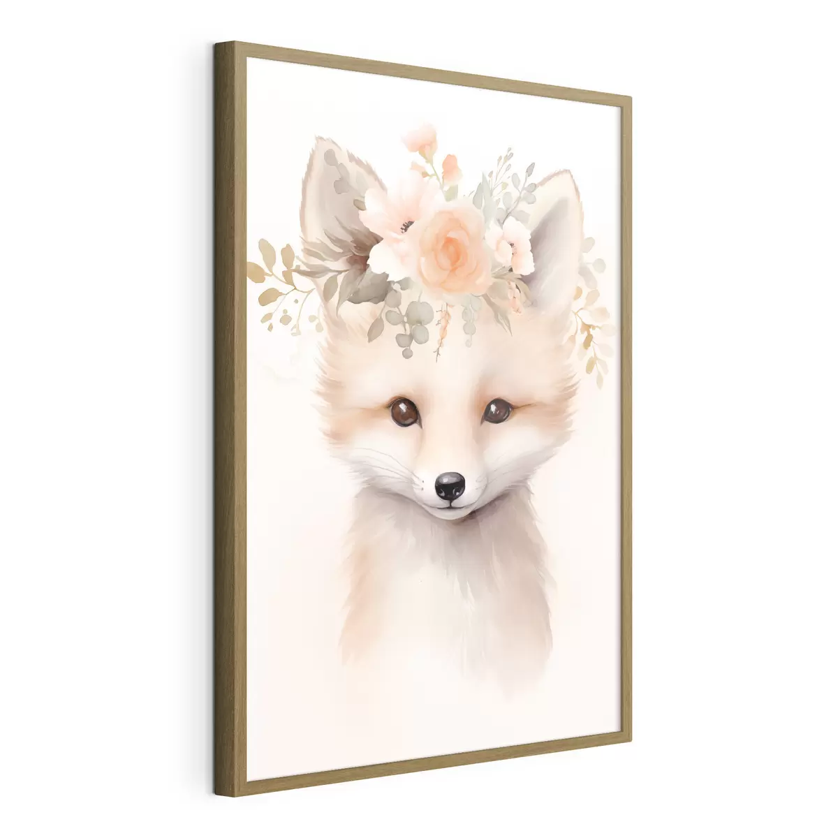 Poster Fuchs mit Blumen f46381