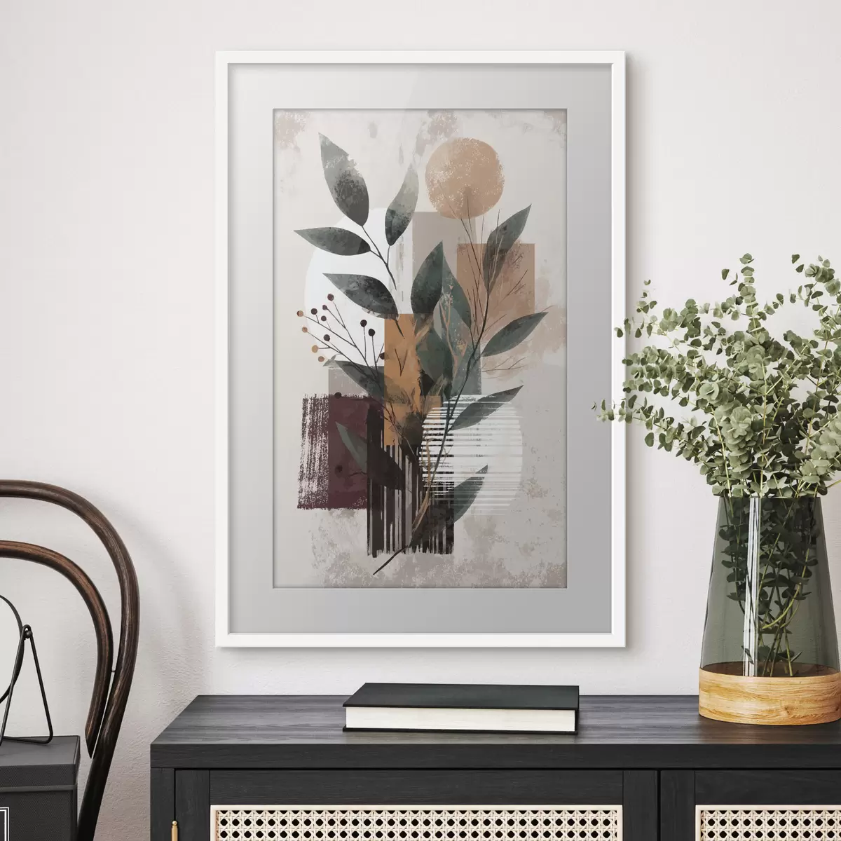 Poster Blattabstraktion f46393