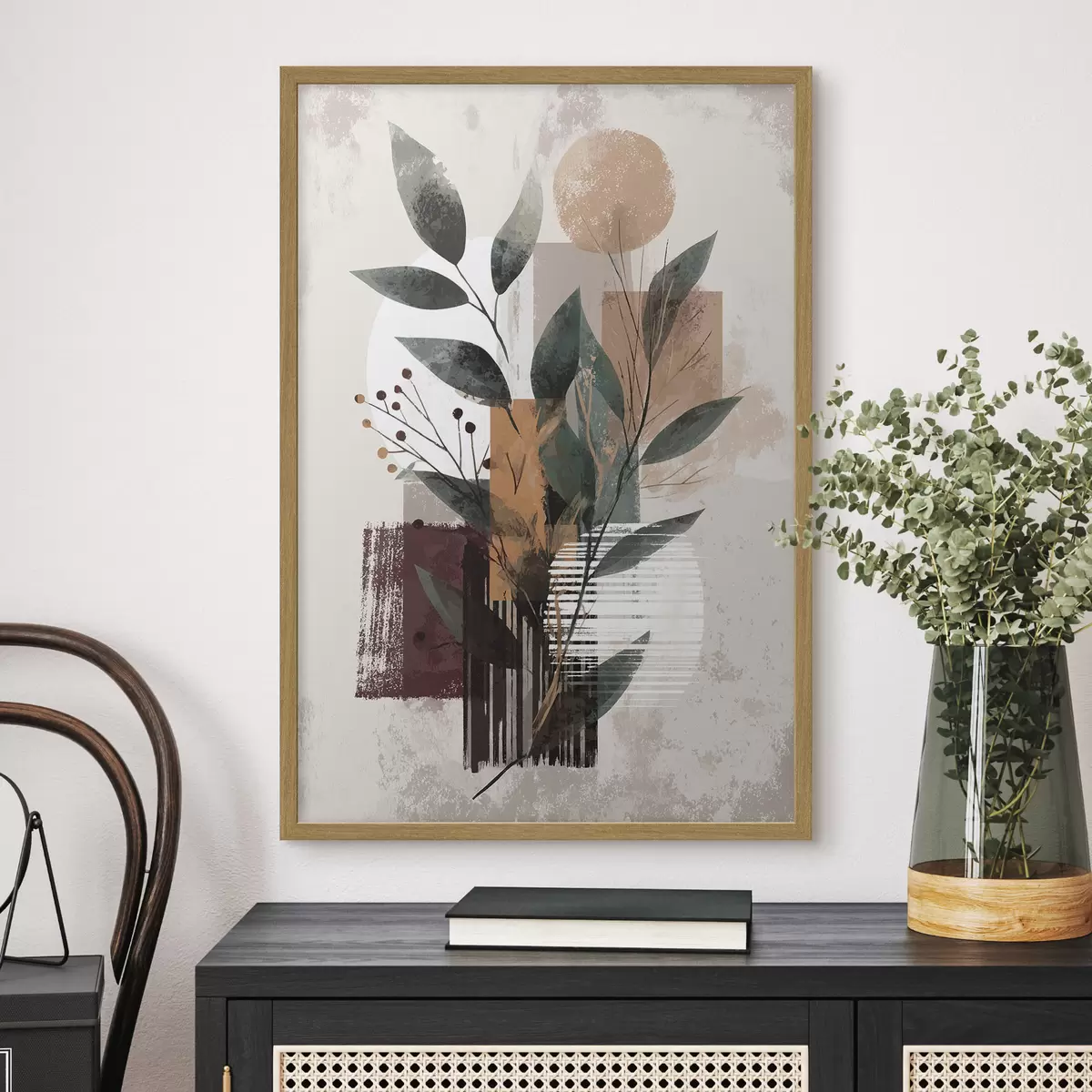Poster Blattabstraktion f46393