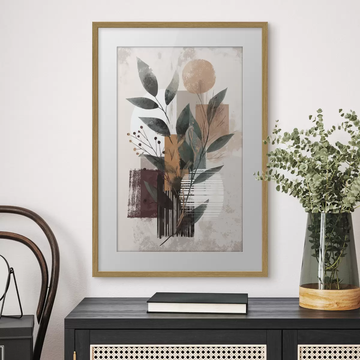 Poster Blattabstraktion f46393