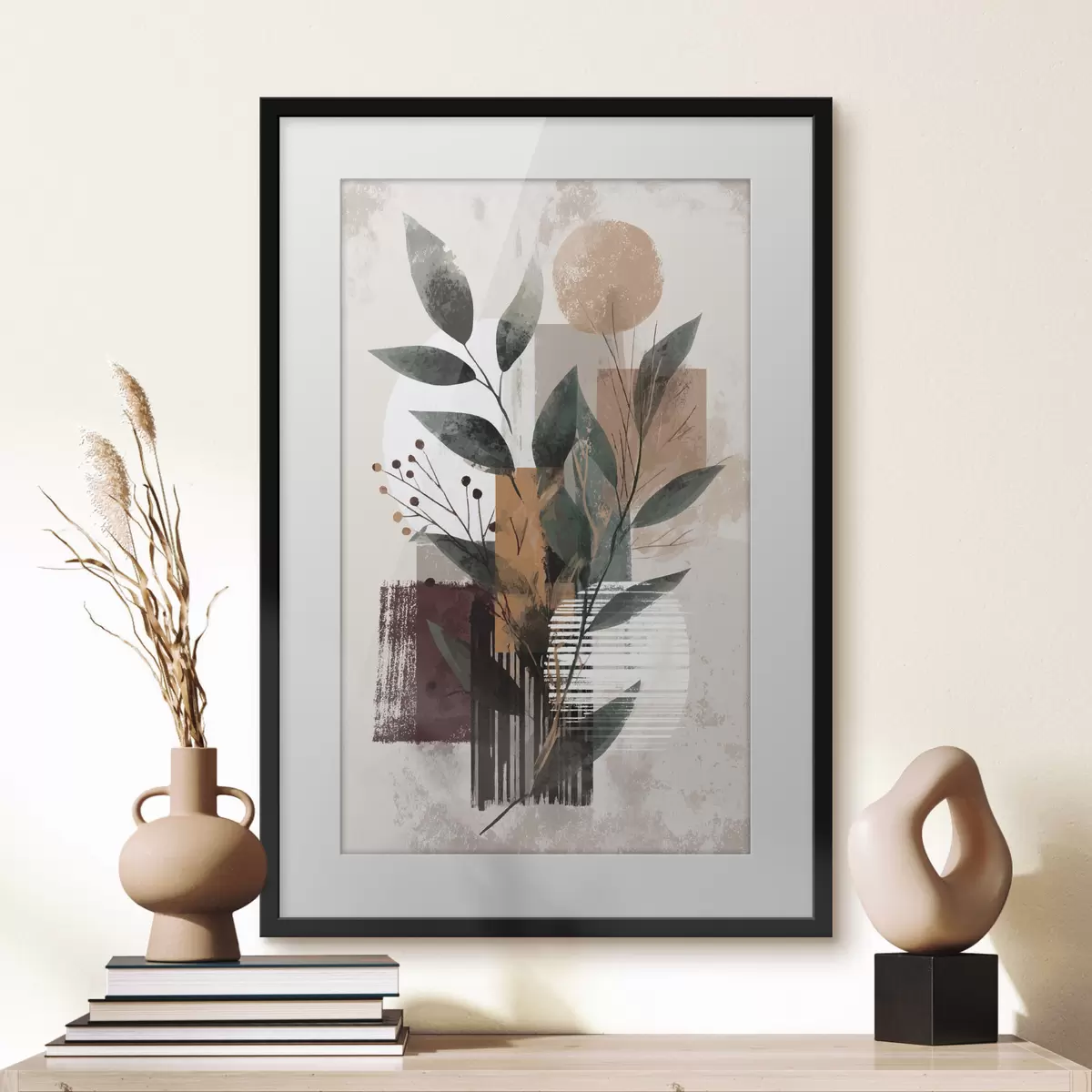 Poster Blattabstraktion f46393