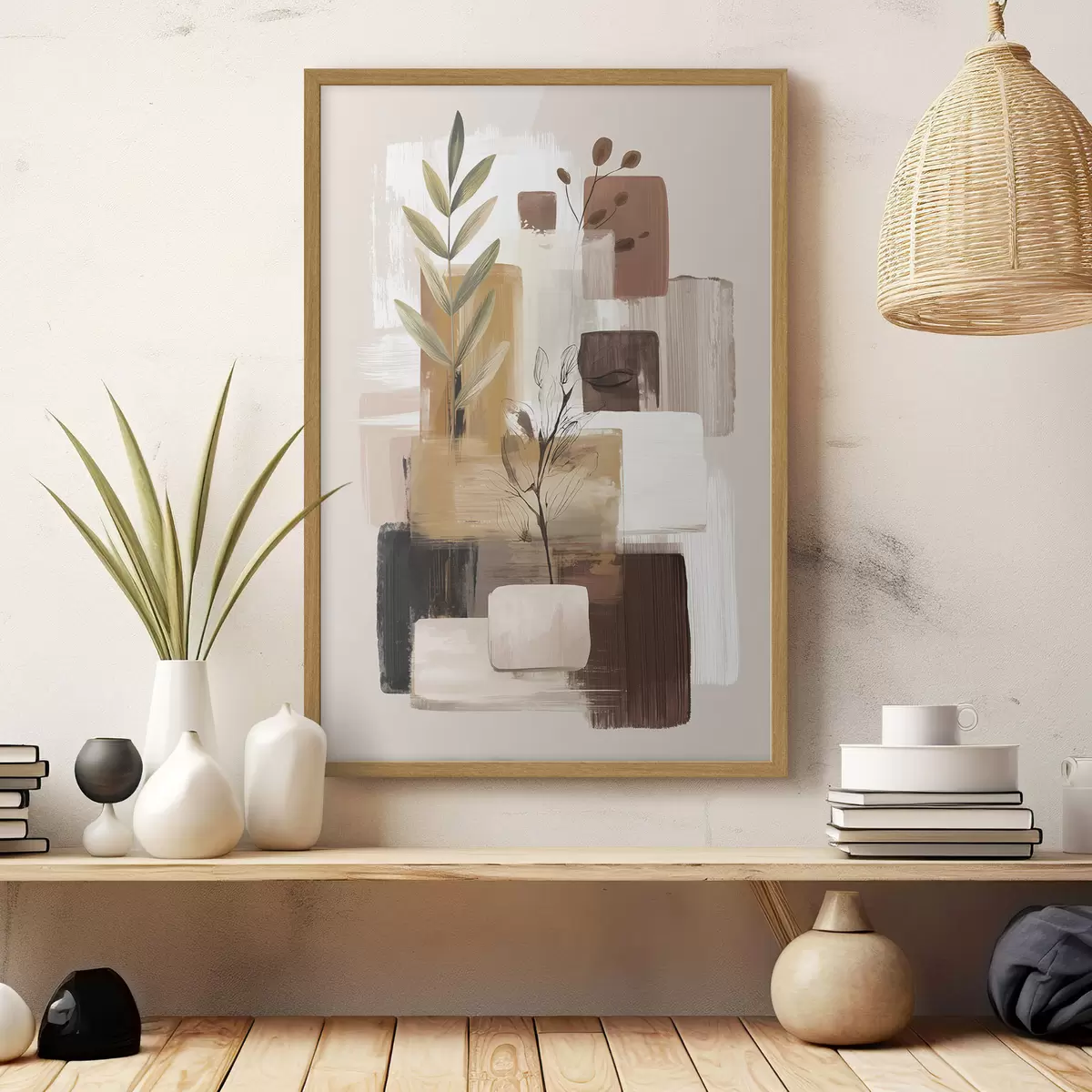 Poster Blattabstraktion f46394