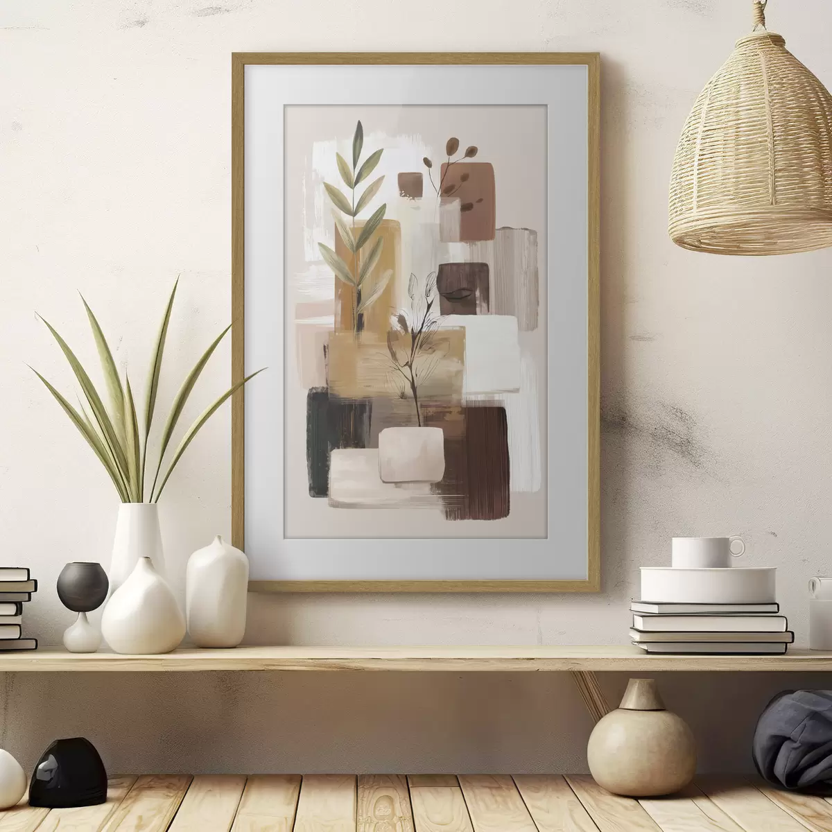 Poster Blattabstraktion f46394