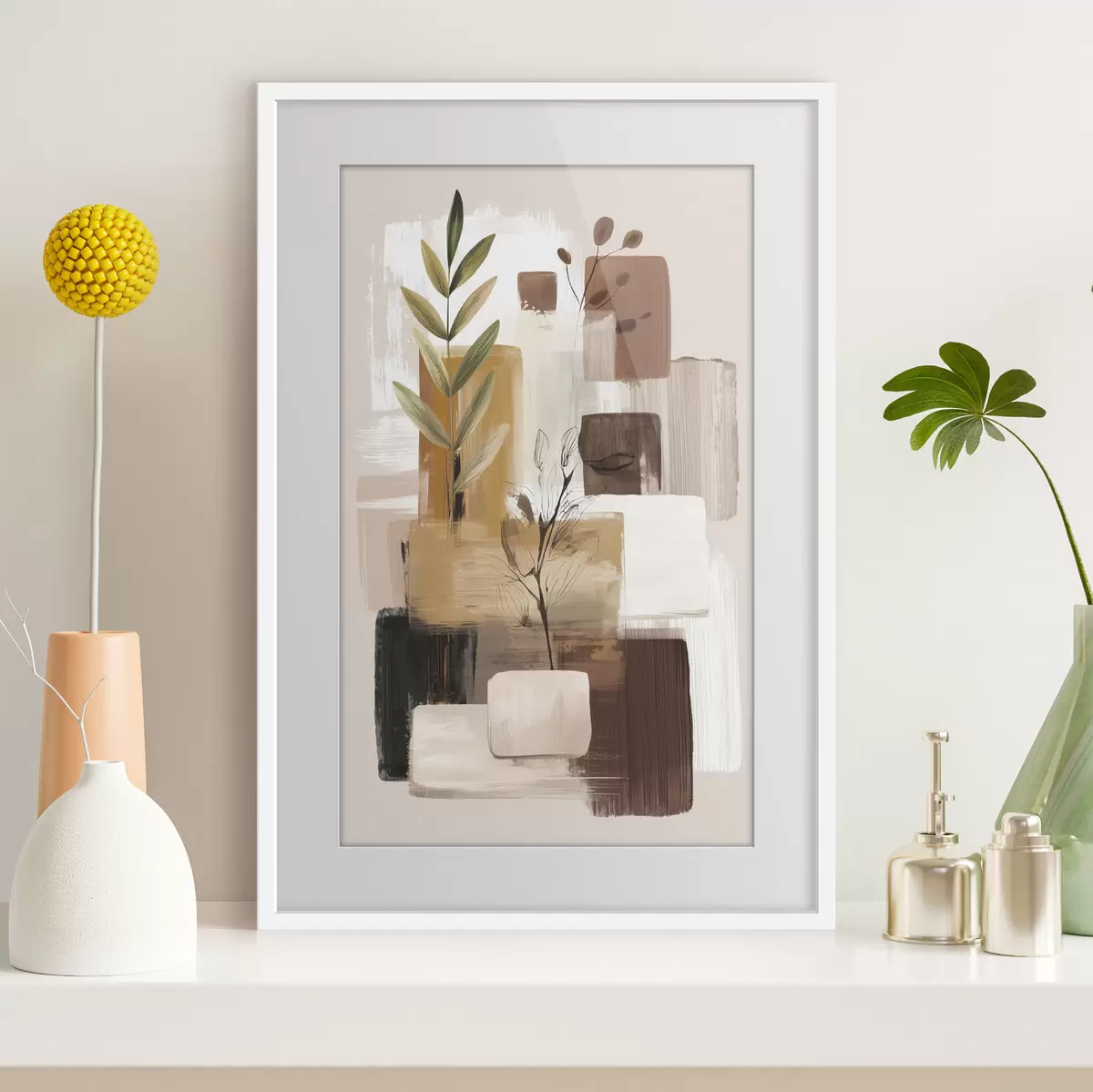Poster Blattabstraktion f46394