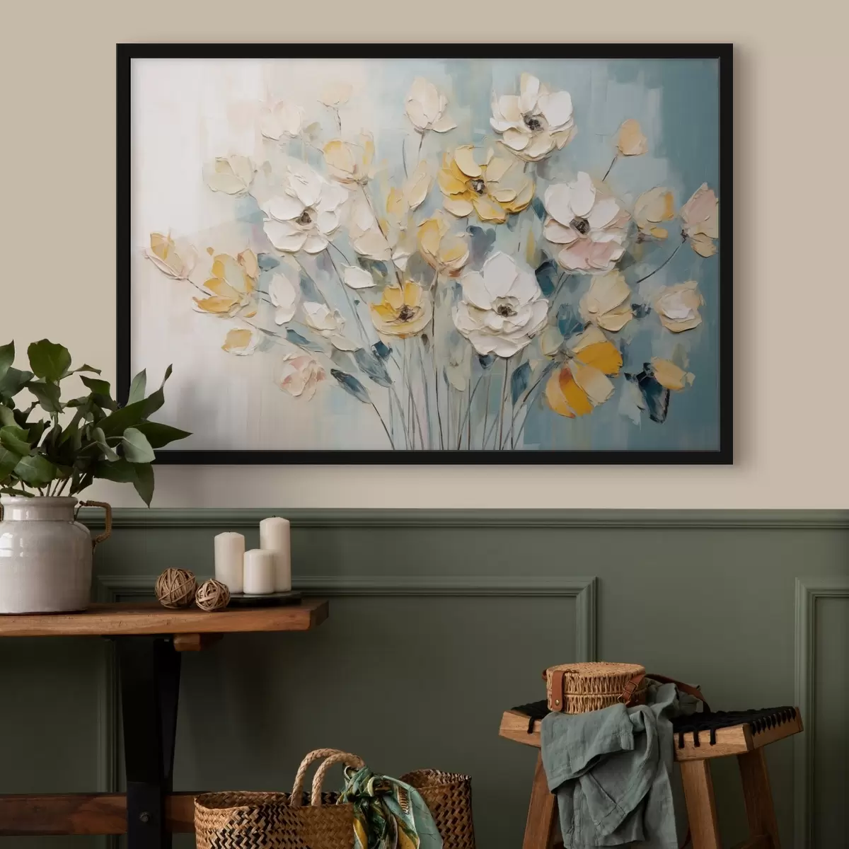 Poster Blumen in verschiedenen Farben f46397