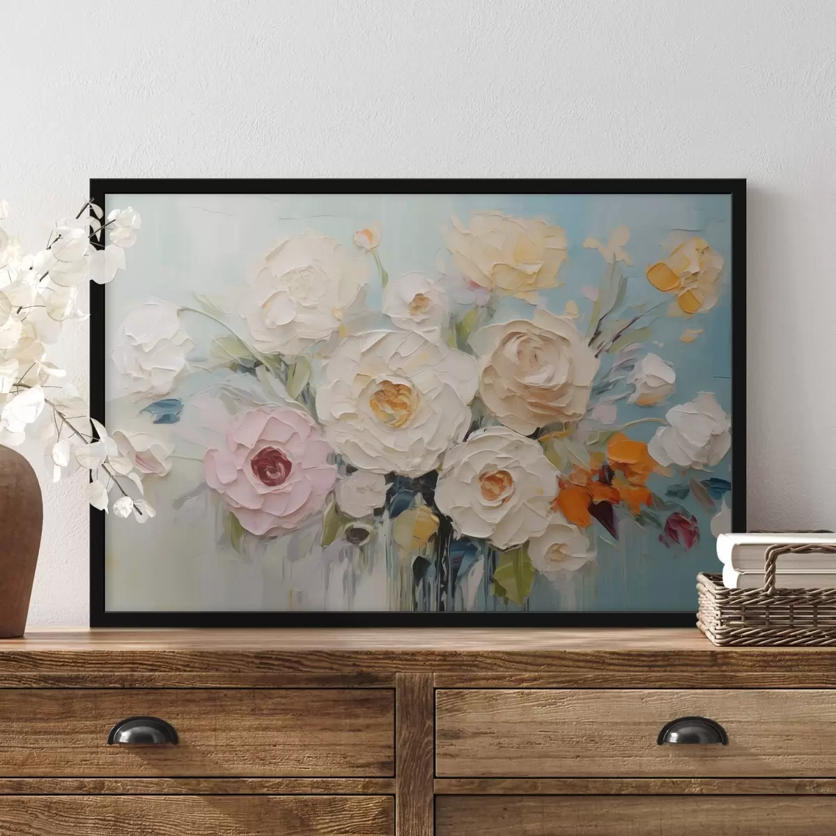 Poster Blumen in verschiedenen Farben f46398