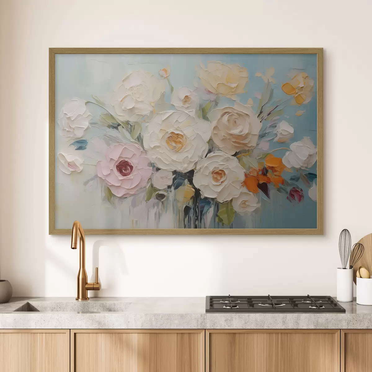 Poster Blumen in verschiedenen Farben f46398