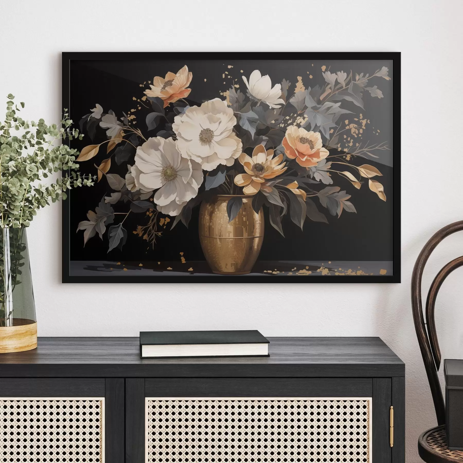 Fototapete Blumenstrauß in Vase f46402